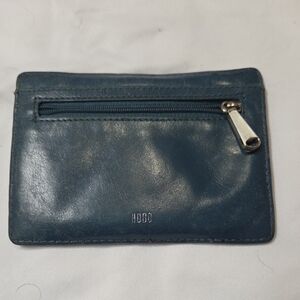 Hobo Teal Leather Card Wallet
